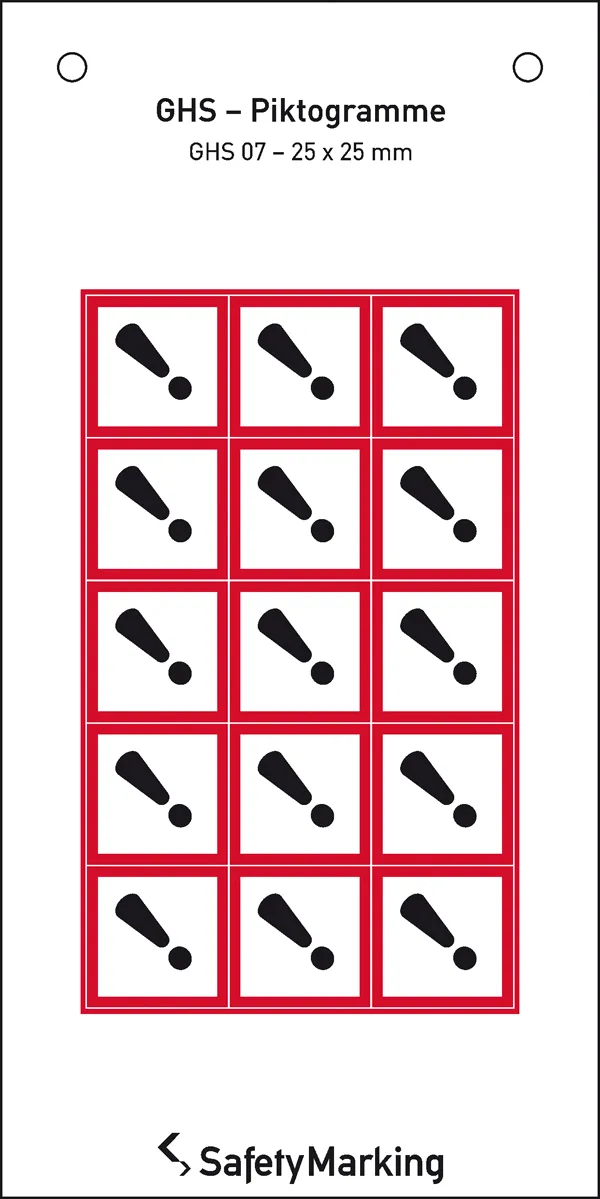 Bild von GHS-Gefahrenpiktogramm »Symbol 07: Ausrufezeichen«