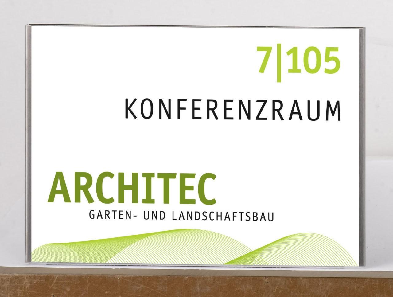 Bild von SignSystems® Türschild 15,0 x 10,5 cm silber