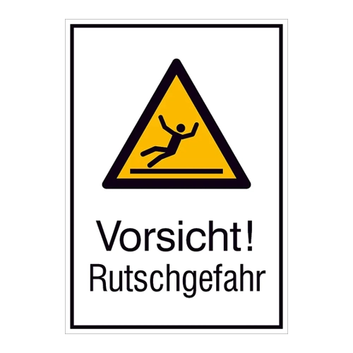 Bild von Warn-Kombischild »Vorsicht! Rutschgefahr«