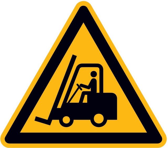 Bild von Magni, Sicherheitskennzeichnung, Format 4044589368300 – Warnschild ALU gepr flurfñrderzeuge sl315 mm