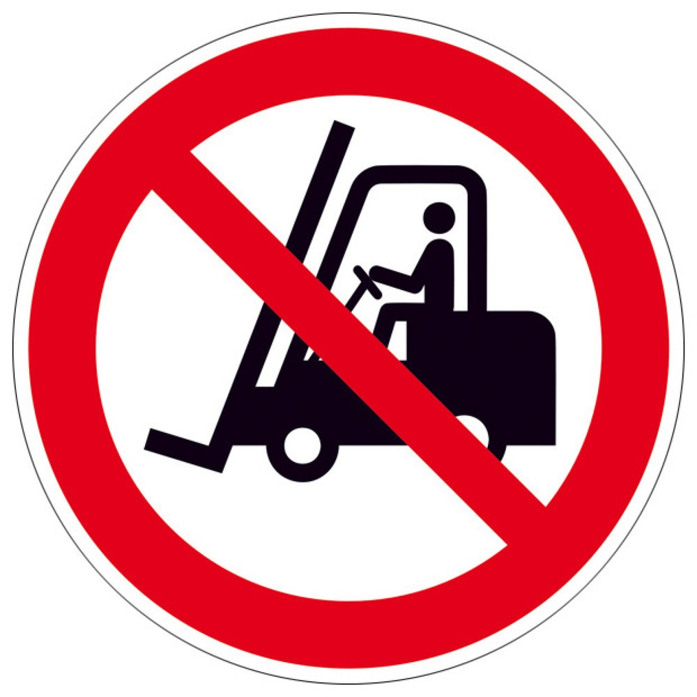 Bild von Verbotsschild Für Flurförderzeuge verboten Folie selbstklebend (Ø) 200mm ISO 7010 1St.