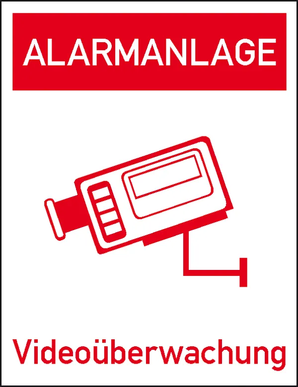 Bild von SafetyMarking 21.G5020 Hinweisschild Videoüberwachung Folie selbstklebend (B x H) 50mm x 65mm 1St.
