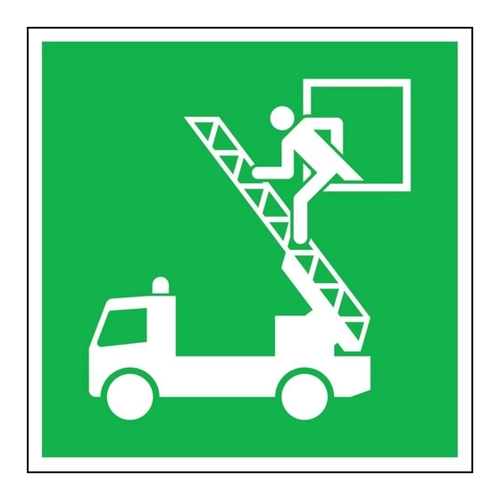 Bild von Fluchtwegschild »Rettungsausstieg (Rettungsfenster)«