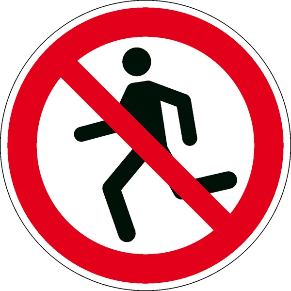 Bild von Verbotsschild Laufen verboten Kunststoff (Ø) 200mm DIN 4844-2 1St.