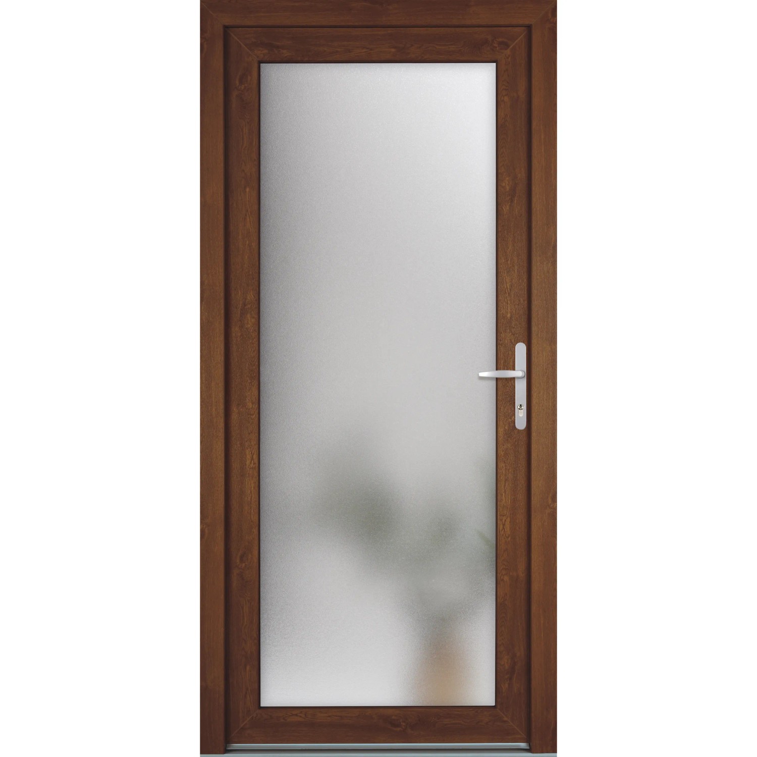 Bild von Nebeneingangstür G7427S2 Schwenkhakenschloss Weiß-Oak Ornamentglas DIN R auf Maß