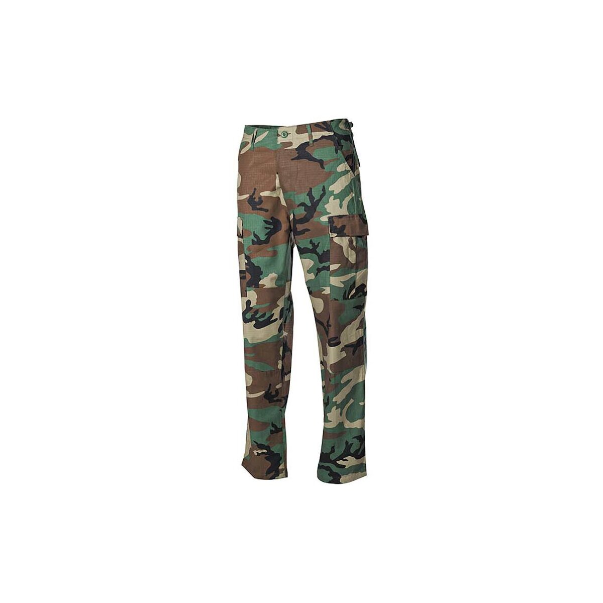 Bild von US Kampfhose BDU, Rip Stop, woodland mit doppelten Knien/Hintern L