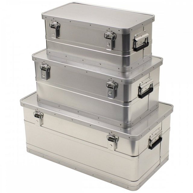 Bild von MFH Allzweckkiste Transportkisten, Alu, 3er Set, 34 l, 55 l, 100 l (Set, 3er Set), 3er Set