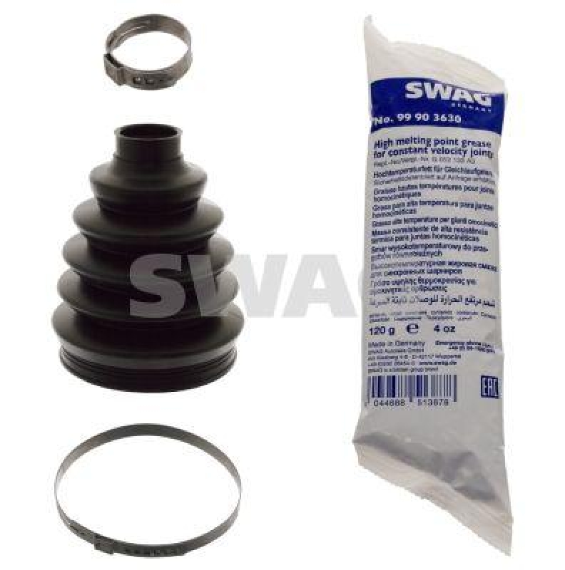 Bild von SWAG 82 10 1859 Achsmanschette Faltenbalg, Faltenbalgsatz, Antriebswellenmanschette Vorderachse links, radseitig, Vorderachse rechts Thermoplast