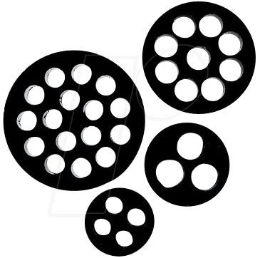 Bild von LAPP 53320250 - Mehrfachdichteinsatz, M 20, 2-fach, Ø 5 mm, schwarz, IP54