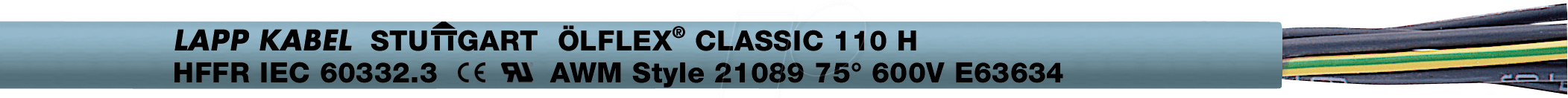 Bild von LAPP ÖLFLEX® CLASSIC 110 H Steuerleitung 3 x 0.75mm² Grau 10019912-50 50m