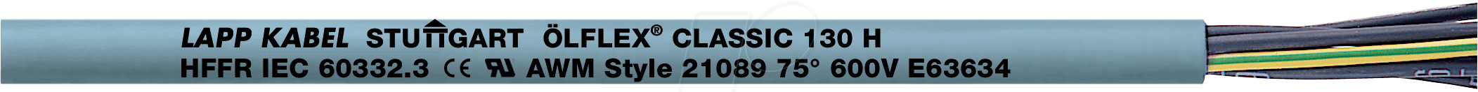 Bild von CL30H 3G0,75-100 - Steuerleitung CLASSIC 130 H, 3 x 0,75 mm, 100 m, mit PE