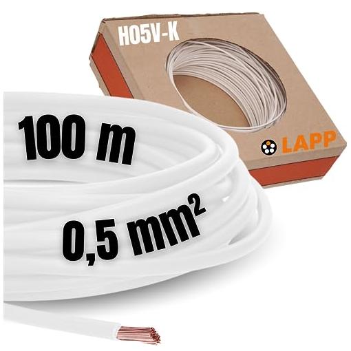 Bild von Lapp Kabel&amp;Leitung H05V-K 1x0,5 WH 4510051 R100 - 4510051/100
