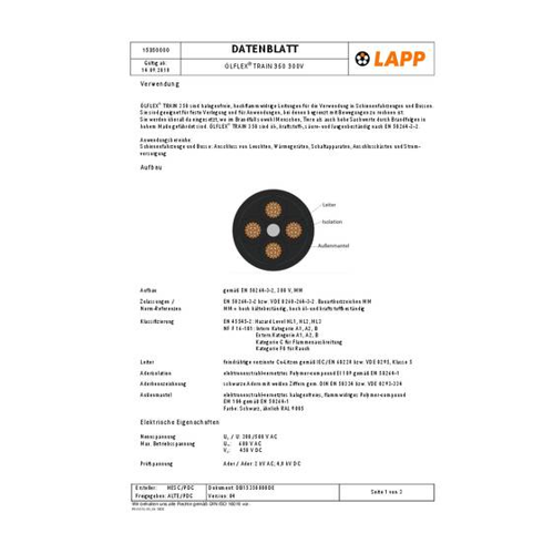 Bild von LAPP 15350006/500 Steuerleitung 24 x 1mm² 500m – Der perfekte Begleiter für Ihre Elektroprojekte