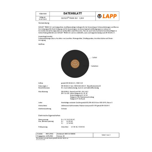 Bild von LAPP 15361005/500 Steuerleitung 500m - Produkteigenschaften und Preisvergleich