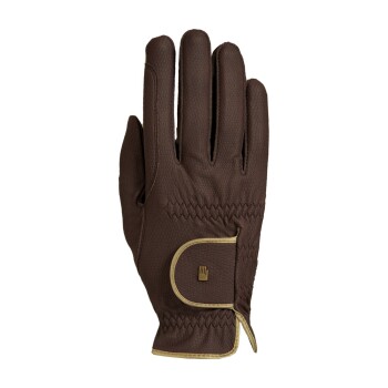 Bild von Roeckl Reithandschuhe LONA RoeckGrip - mokka/gold 7 1/2