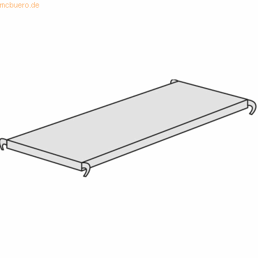 Bild von KERKMANN Aktenregal Design-Regal M2 Zusatz-Fachboden BxT 1000x400mm lichtgrau
