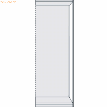 Bild von KERKMANN Aktenregal Büroregal Progress 500 Anbauregal BxTxH 75x60x260cm leer mit Rückwand