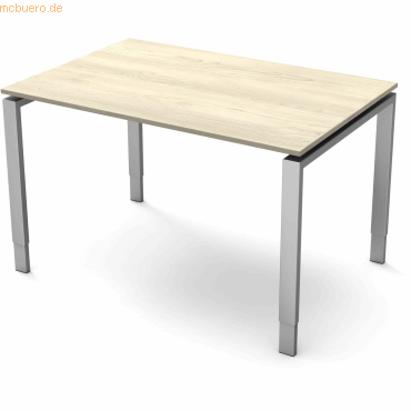 Bild von KERKMANN Eckschreibtisch, Form 5 Schreibtisch, manuell höheneinstellbar, Ahorn
