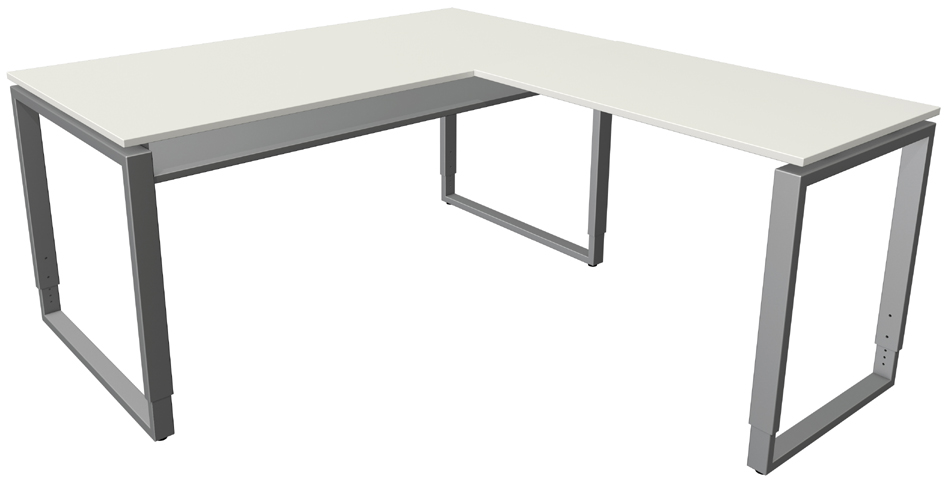 Bild von KERKMANN Schreibtisch Schreibtisch Architekt BxTxH 180x180x75cm (mit Anbautisch) anthrazit