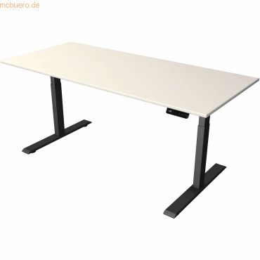 Bild von Kerkmann, Schreibtisch, Move 2 höhenverstellbarer Schreibtisch weiss rechteckig T-Fuss-Gestell grau 180,0 x 80,0 cm