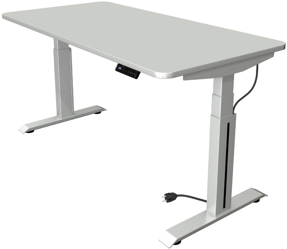 Bild von Froschkönig24 Move Professional Schreibtisch Motortisch Bürotisch Arbeitstisch, elektrisch höhenverstellbar, Verschiedene Größen, Lichtgrau/Silber, Größe Tischplatte:160 x 80 cm