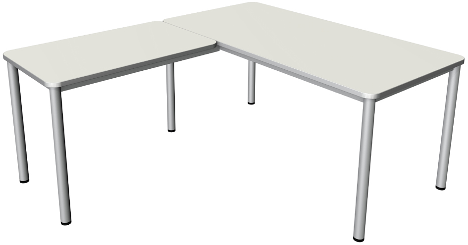 Bild von KERKMANN Schreibtisch Schreibtisch + Anbautisch Prime 180x80/100x60cm weiß