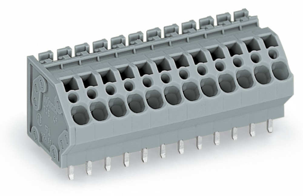 Bild von WAGO 745-104 Federkraftklemmblock 4.00mm² Polzahl 4 Grau 120St.