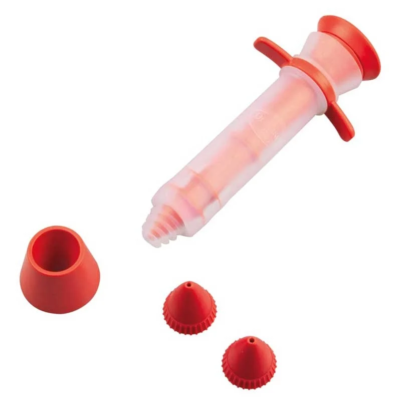 Bild von Dr. 1260 Oetker Silikon-Dekorierstift Flexxibel Love, inklusive zwei Tüllen und Ständer, zum Dekorieren mit Schokolade oder Zuckerguss, Schreiben und Verzieren von Gebäck, (Farbe: weiß/lila), Menge: 1