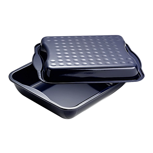 Bild von Dr. Oetker Bräter Maxi Back-Idee 42x34x13cm emailliert schwarz mit Deckel