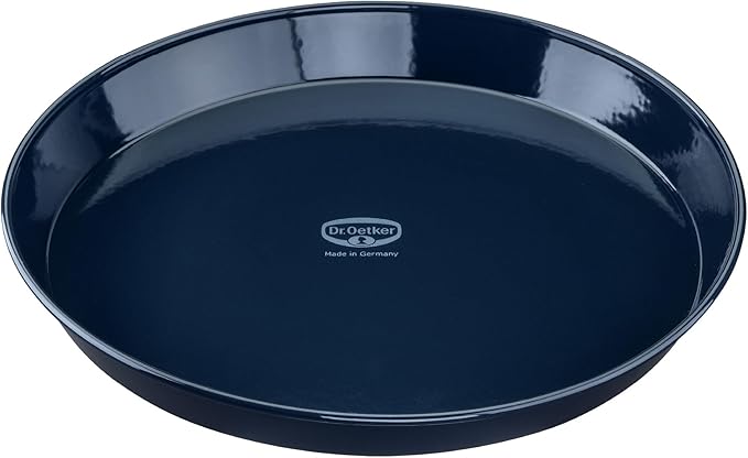 Bild von Dr. Oetker Kuchenblech 30 cm Back-Liebe Emaille – Schnitt- & kratzfeste Backform mit Emaille & Antihaft-Beschichtung – 30er Kuchenform in Dunkelblau