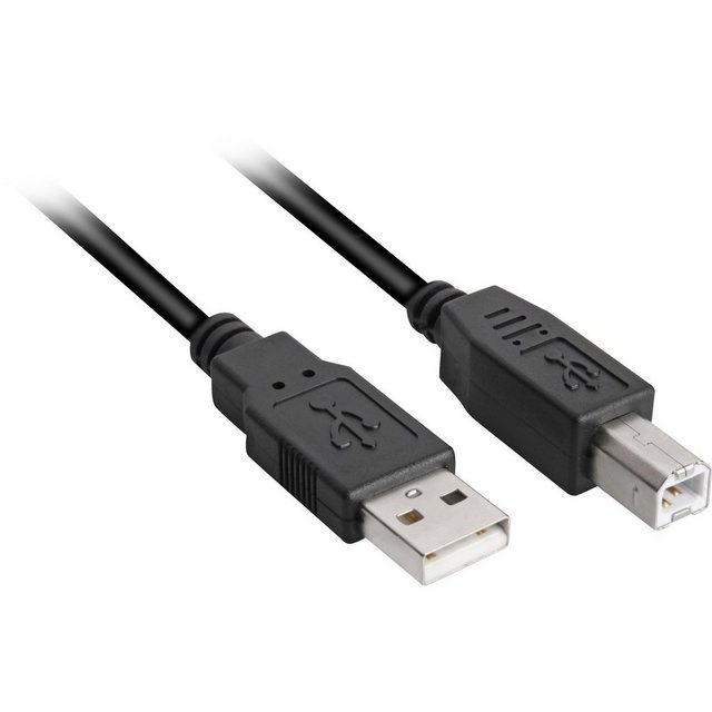 Bild von Sharkoon Sharkoon USB 2.0 Kabel, USB-A Stecker > USB-B USB-Kabel