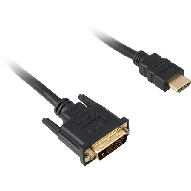 Bild von Sharkoon Sharkoon Adapterkabel HDMI > DVI-D (24+1), Kabel, Video-Kabel