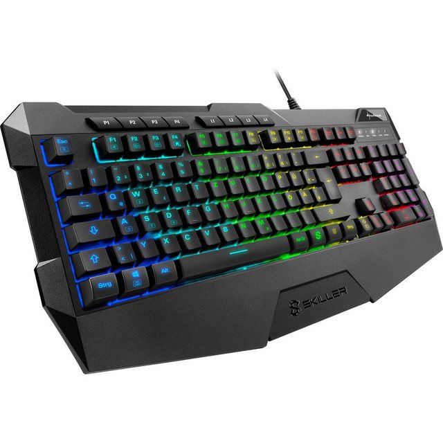 Bild von Sharkoon SKILLER SGK4, 4044951026265, Kabelgebunden, USB, Membran Key Switch, RGB-LED, Schwarz