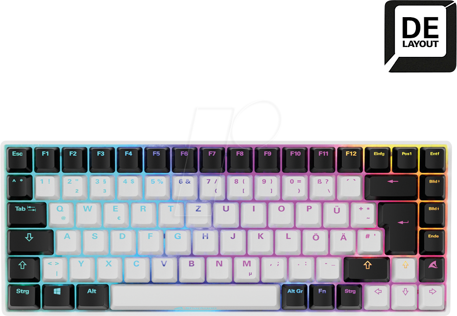 Bild von Sharkoon SKILLER SGK50 S3, 4044951039166, Kabelgebunden, USB, Mechanischer Switch, RGB-LED, Weiß