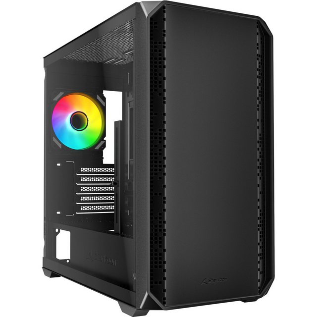 Bild von Sharkoon PC-Gehäuse Sharkoon MK2 RGB, Tower-Gehäuse, (Tempered Glass)