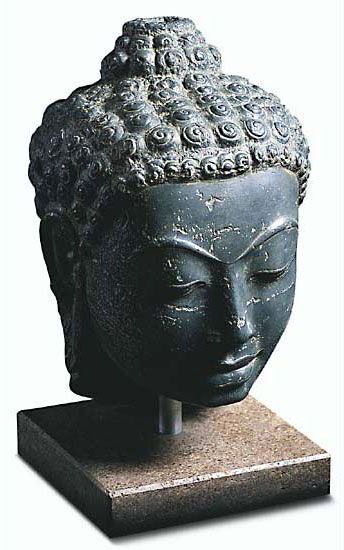 Bild von Buddhakopf 'Supanburi', Kunstguss