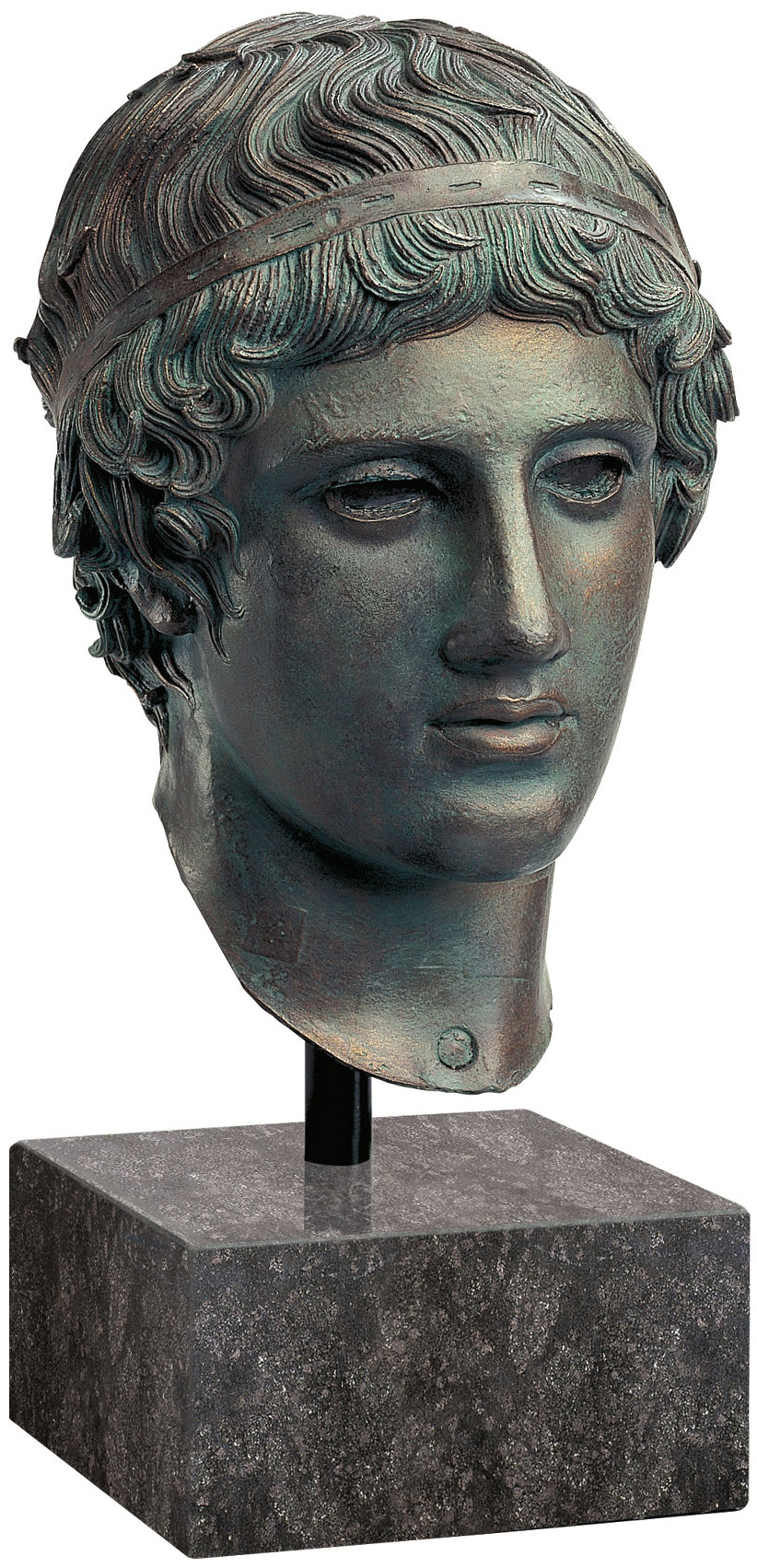 Bild von Ephebenkopf 'Jüngling mit Siegerbinde', Version in Kunstbronze