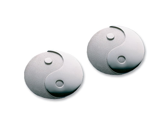 Bild von Ohrstecker 'Yin und Yang', Version Silber
