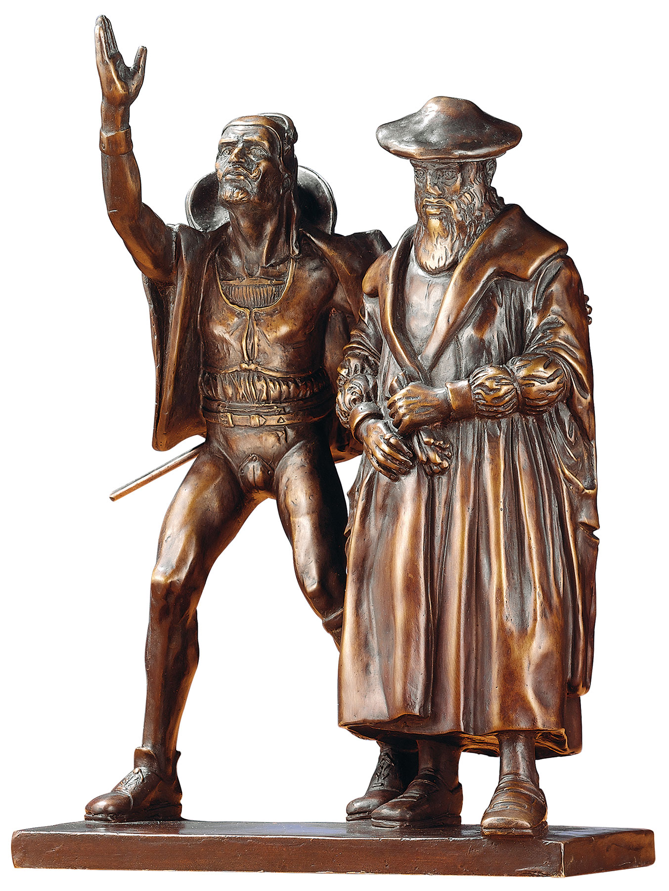Bild von Mathieu Molitor: Skulpturengruppe 'Faust und Mephisto', Reduktion in Bronze