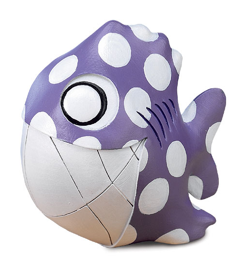 Bild von Cane Cooper: Skulptur Cultfish 'Joe Purple', Steinmasse