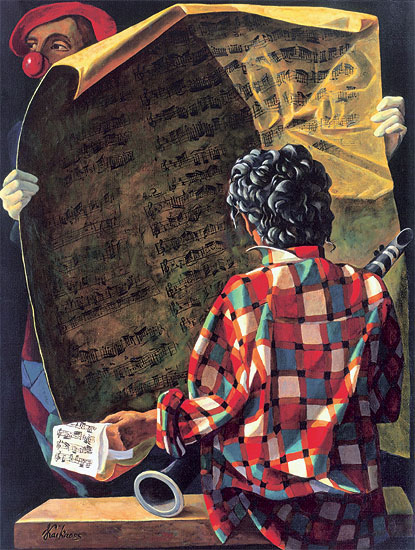 Bild von Kaikaoss: Bild 'Die Übungsstunde' (2007), auf Keilrahmen