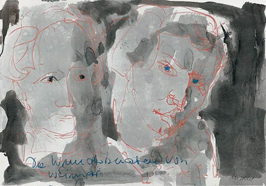 Bild von Armin Mueller-Stahl: Bild 'Die Wunderknaben von Weimar - Johann Wolfgang von Goethe und Friedrich Schiller' (2009), ungerahmt