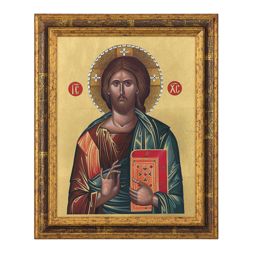 Bild von Bildikone 'Christus Pantokrator', gerahmt – Eine Verbindung zwischen Himmel und Erde