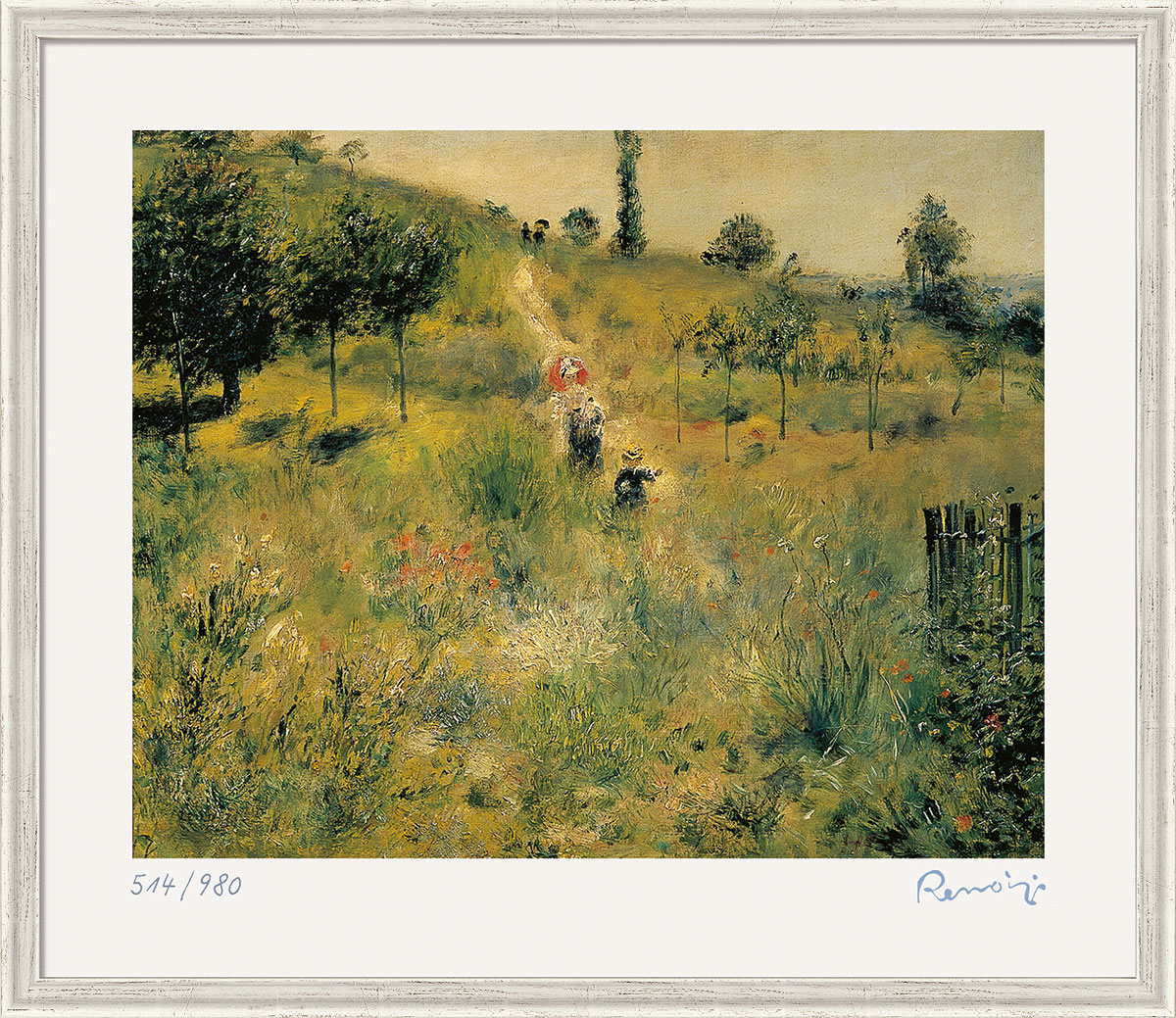 Bild von Auguste Renoir: Bild 'Weg durch die Wiesen' (1876/77), gerahmt