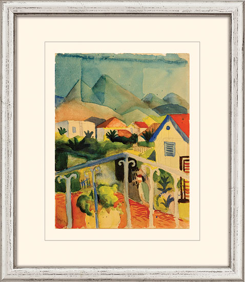 Bild von August Macke: Bild 'St. Germain bei Tunis' (1914), gerahmt