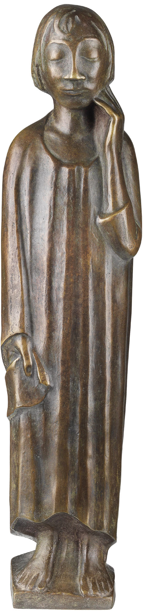 Bild von Ernst Barlach: Skulptur 'Der Sinnende II' (1934), Reduktion in Bronze