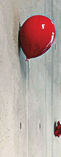 Bild von Wandobjekt 'Ballon rot', Keramik