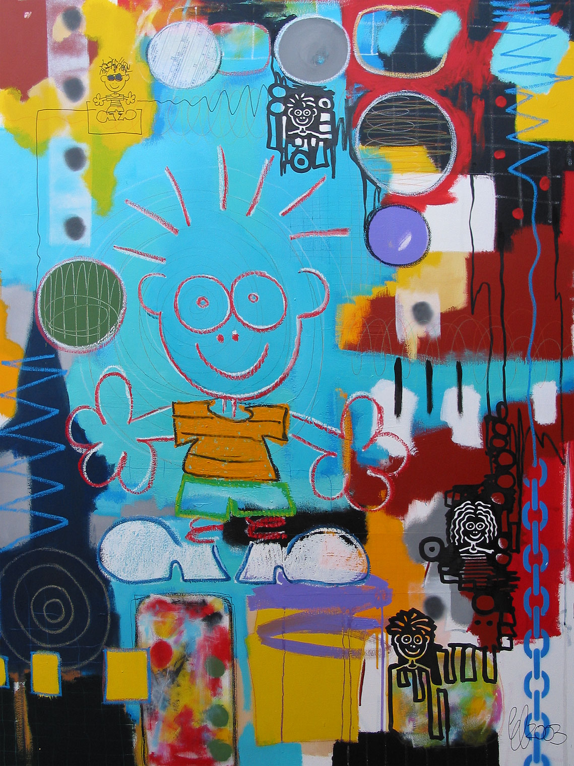 Bild von Peter Elsner: Bild 'Big Blue Sky' (Original / Unikat), auf Keilrahmen