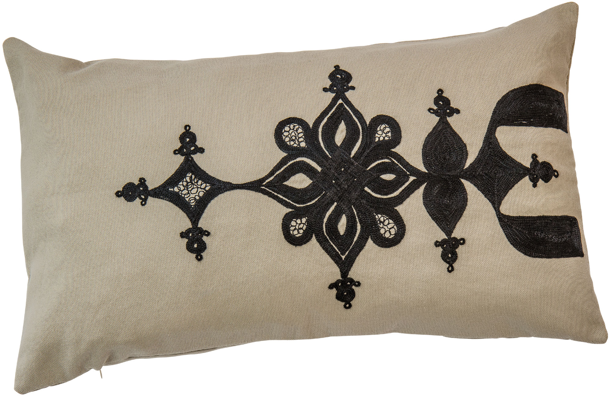 Bild von Kissenhülle 'Tuareg', Version in Beige-Schwarz
