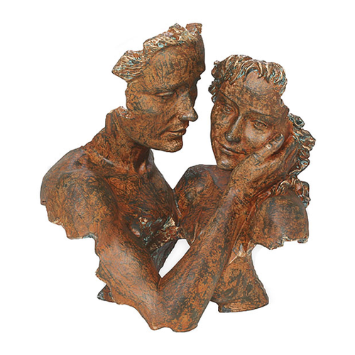Bild von Angeles Anglada: Skulptur 'Beieinander', Kunstguss Steinoptik